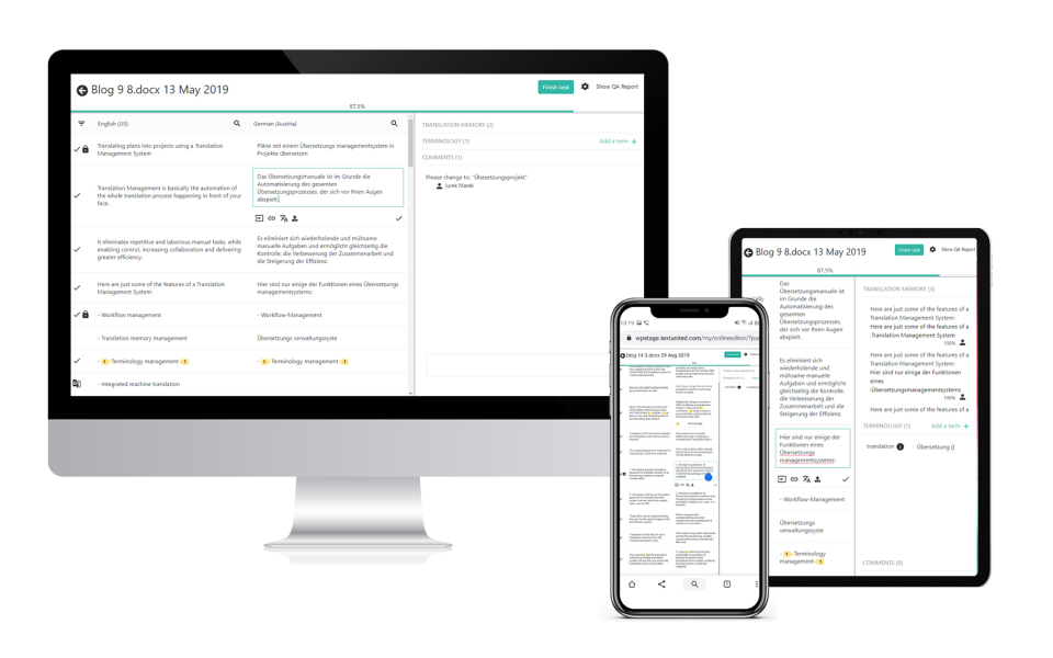 Text United подбор