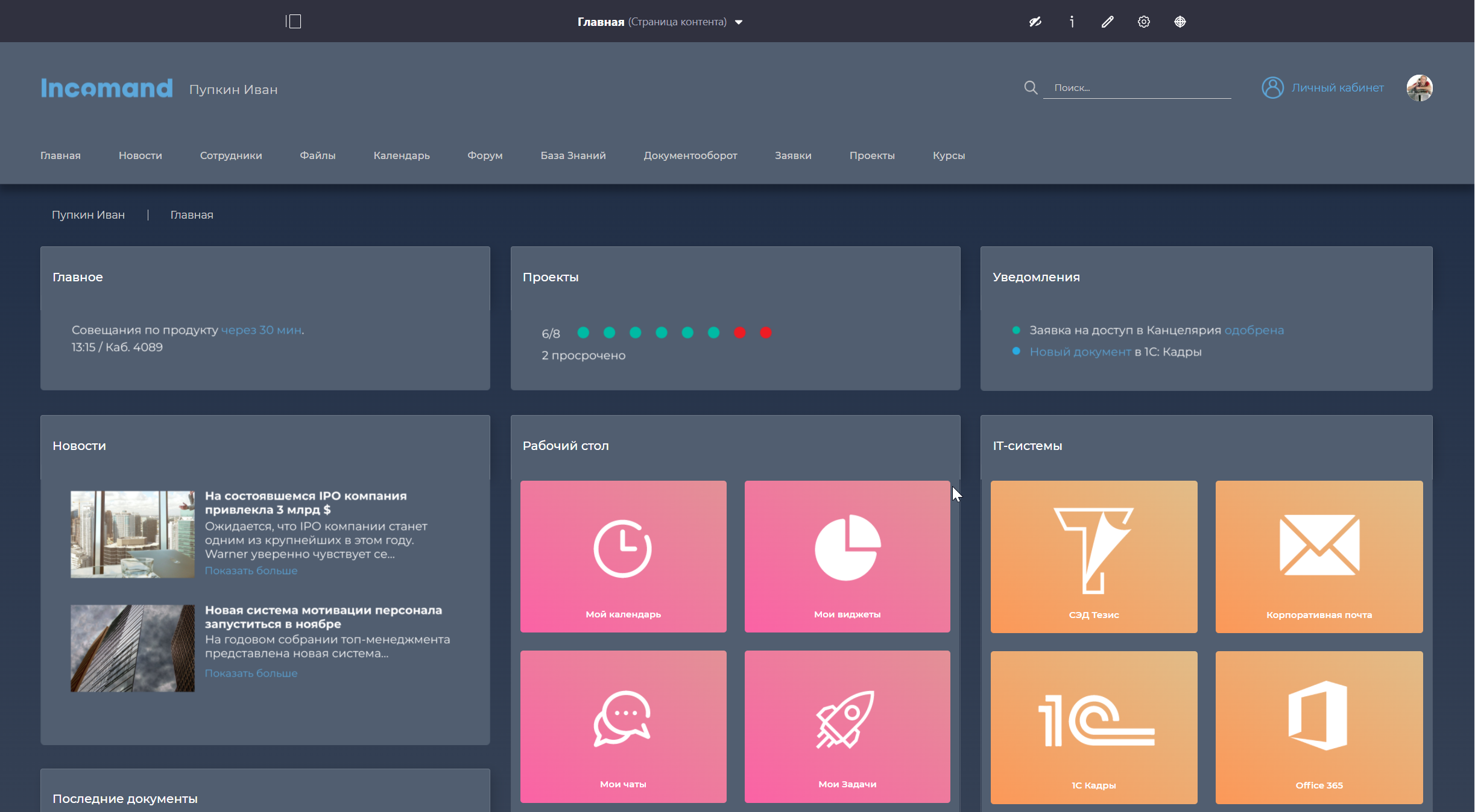 Incomand характеристики