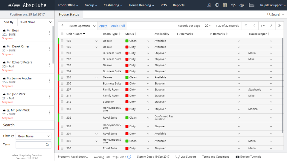 eZee Absolute характеристики
