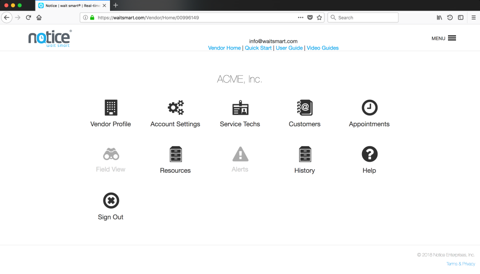 Notice характеристики