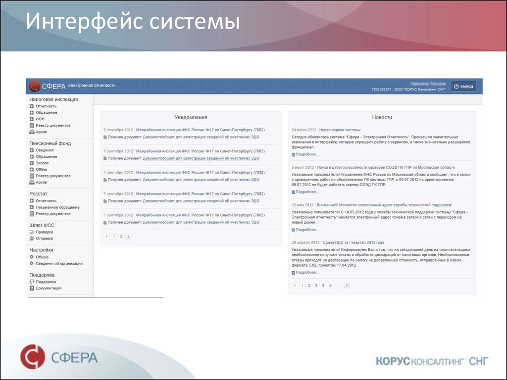 Электронная отчётность СФЕРА