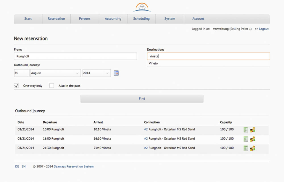Ferry Reservation Software