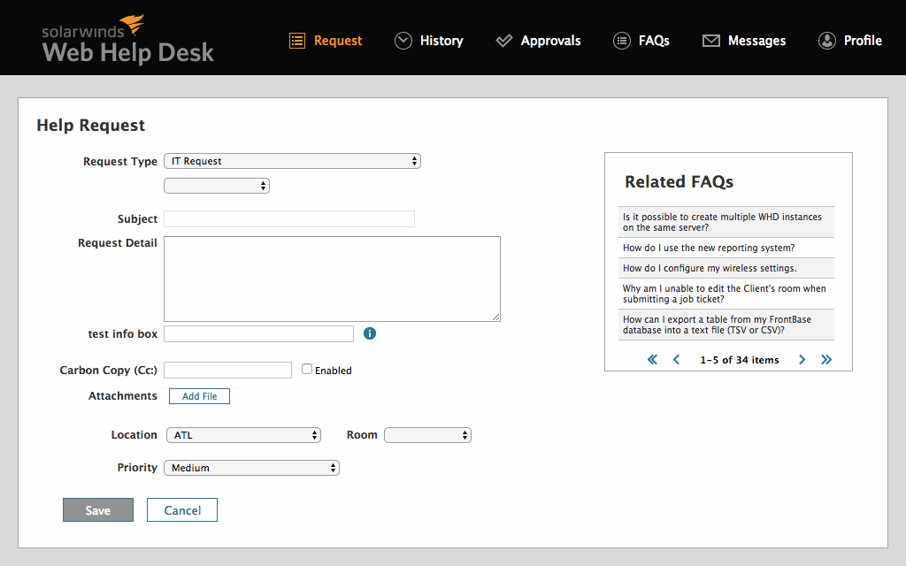 SolarWinds Web Help Desk