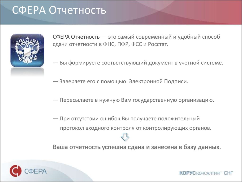 Электронная отчётность СФЕРА