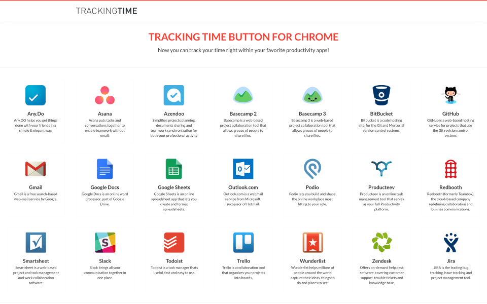 TrackingTime подбор