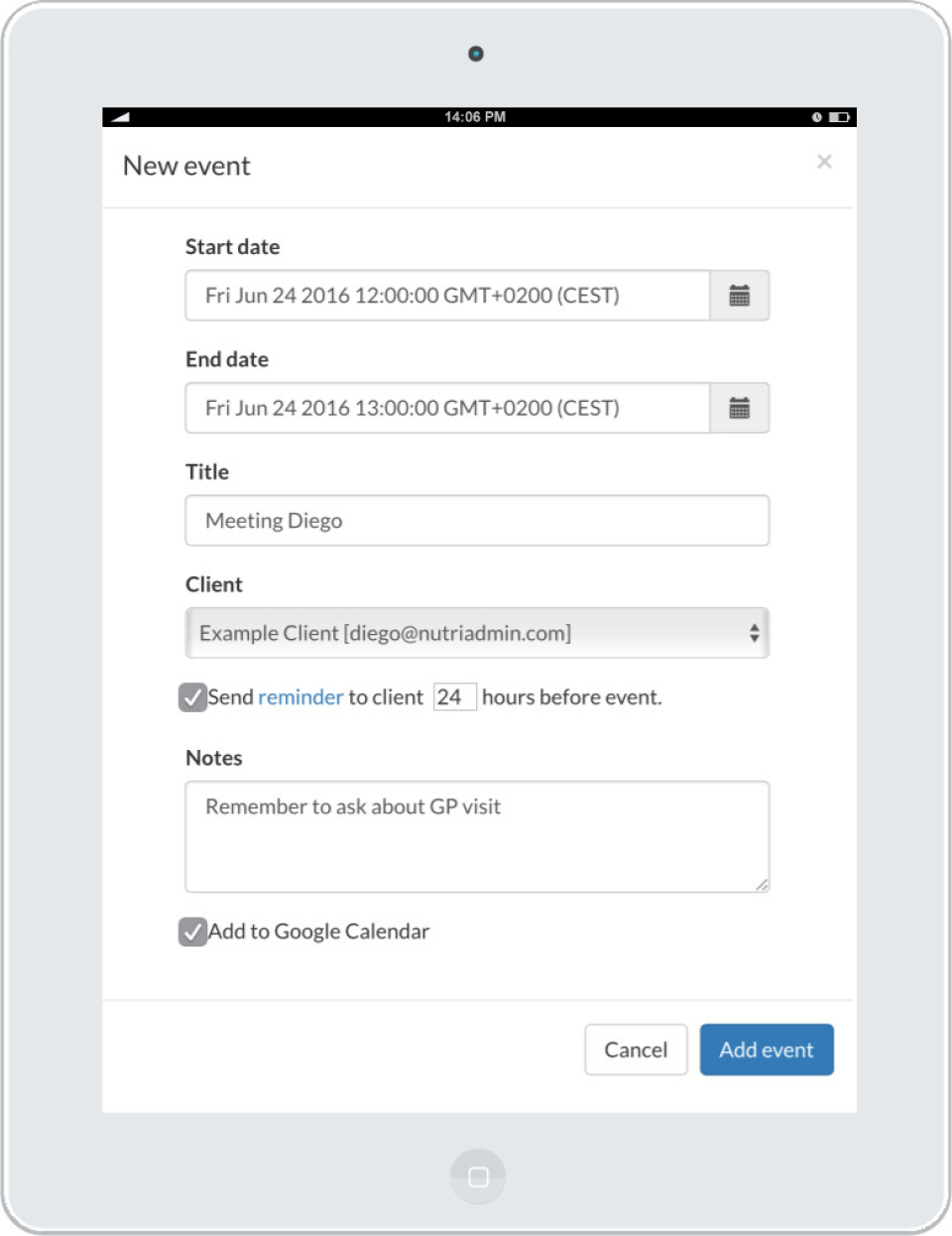 Nutriadmin характеристики