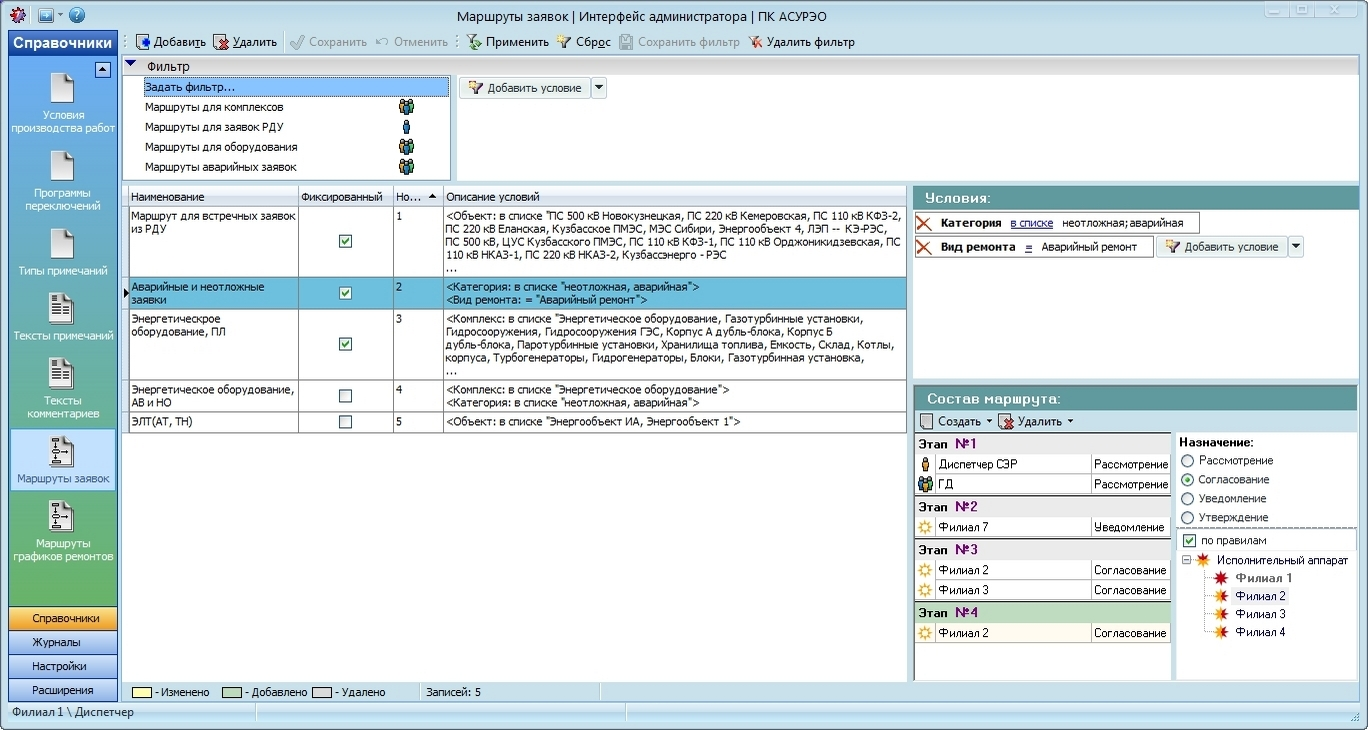 АСУРЭО Оперативные заявки программа