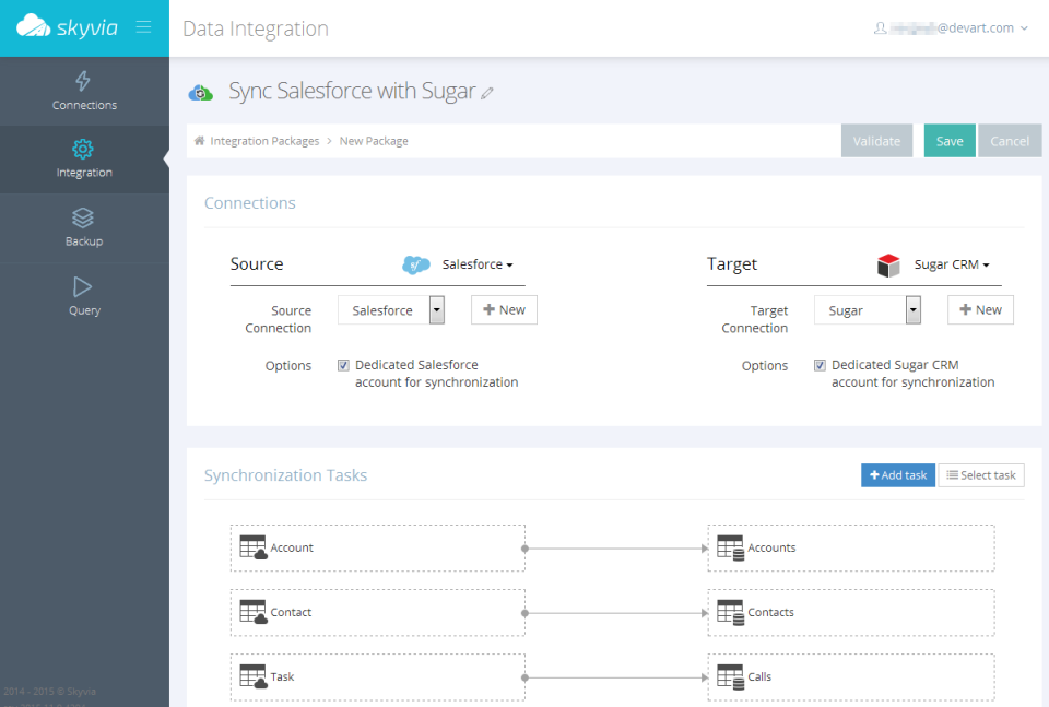 Skyvia характеристики