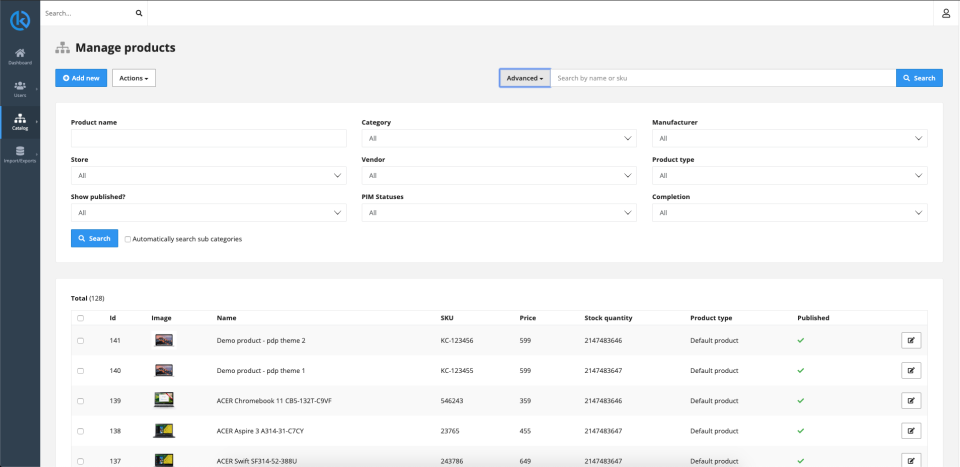Katana PIM характеристики