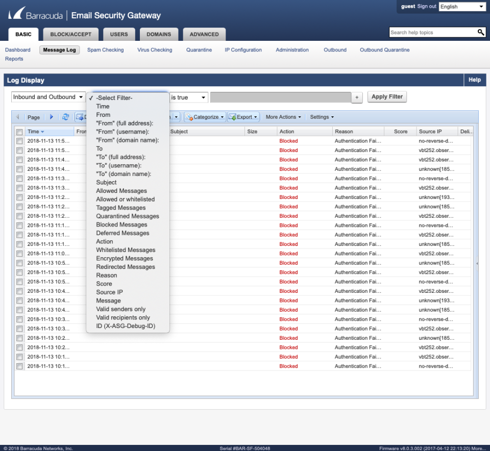 Barracuda Email Security Gateway