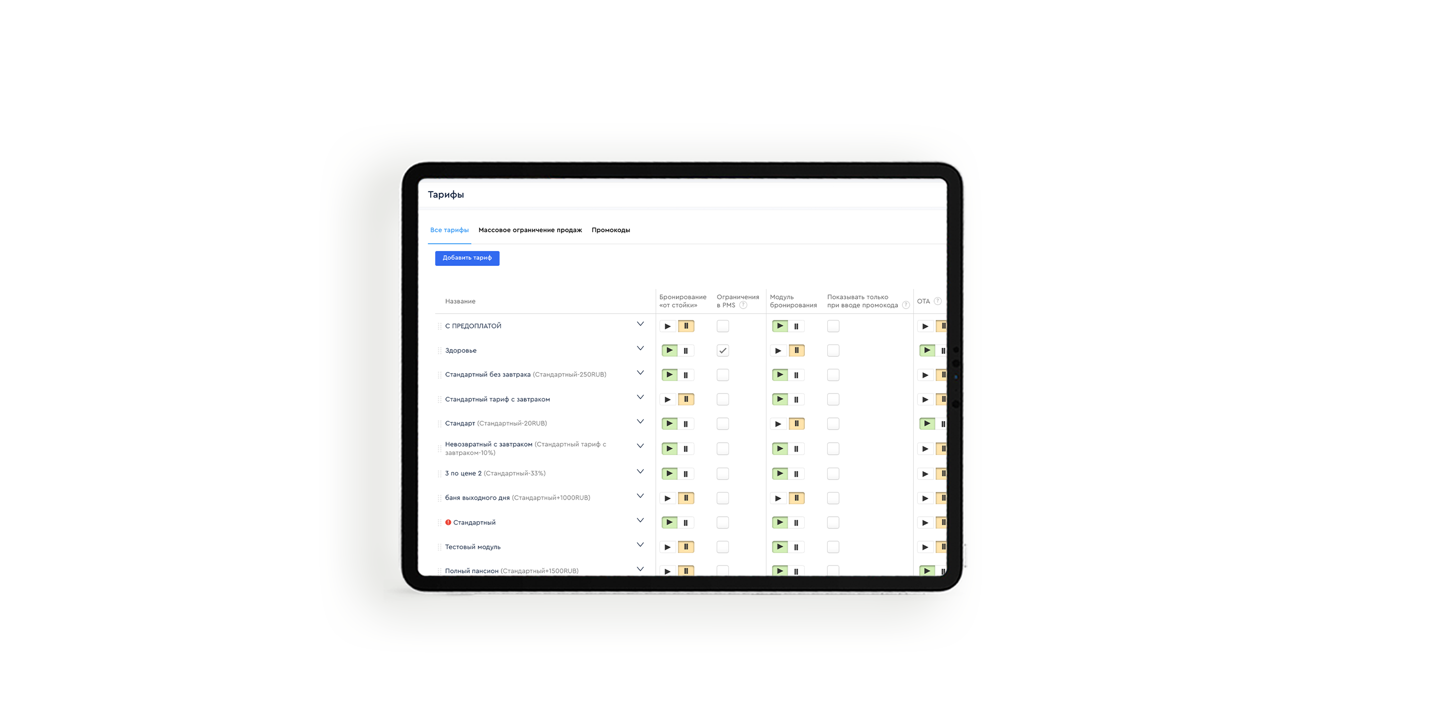 Channel manager Bnovo характеристики