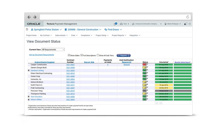 Oracle Textura Payment management программа