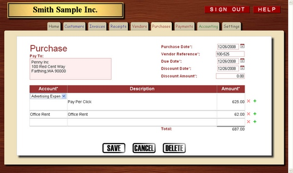 Accounting ASAP характеристики