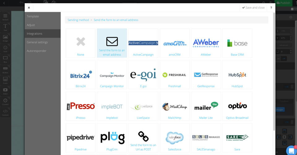 Landingi характеристики