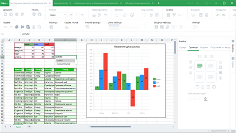 Офис+ Таблица программа
