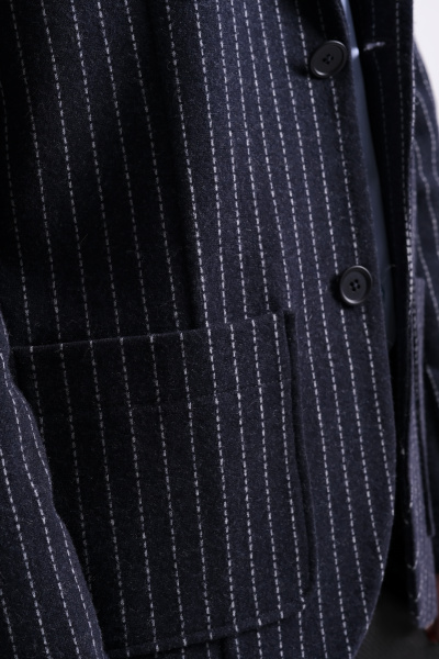 Пиджак "Темно-синий в серую полоску"