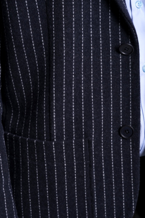 Пиджак "Темно-синий в серую полоску"