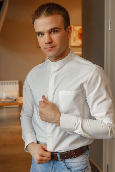 Рубашка "Белая с полосками"