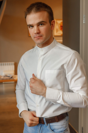 Рубашка "Белая с полосками"