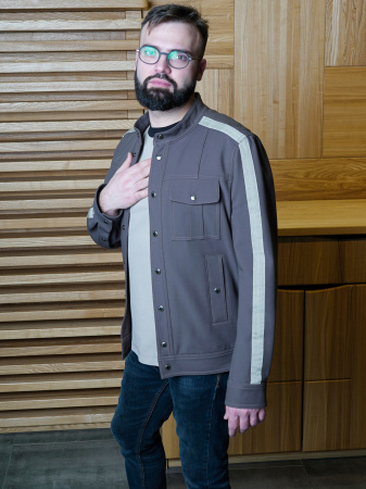 Курта "Мокко с лампасами"