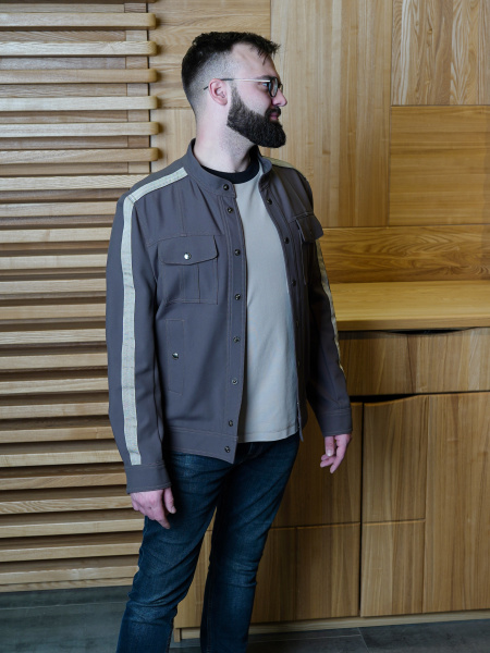 Курта "Мокко с лампасами"