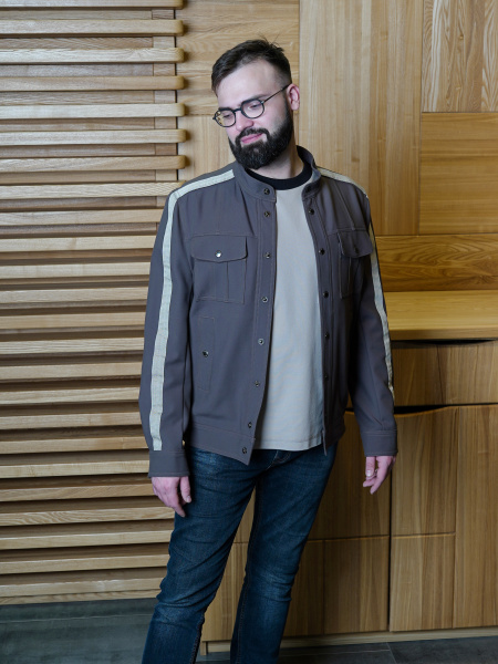 Курта "Мокко с лампасами"