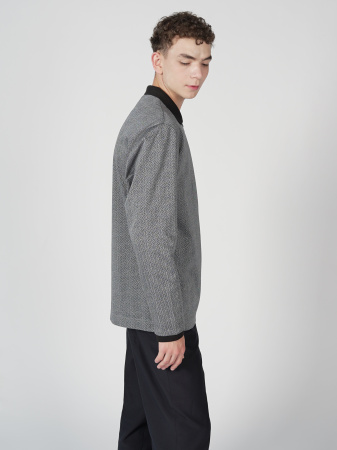 Поло "Серо-синее с шелком"