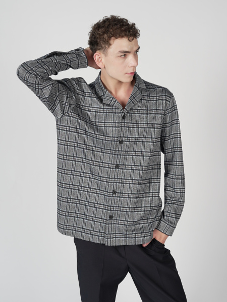 Рубашка "Клетка на пуговицах"