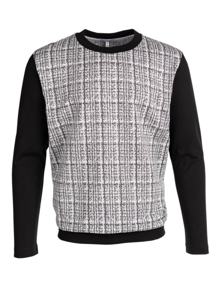 Свитшот "В крапинку с черным рукавом"