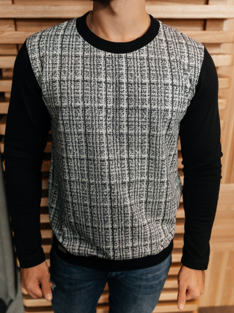 Свитшот "В крапинку с черным рукавом"