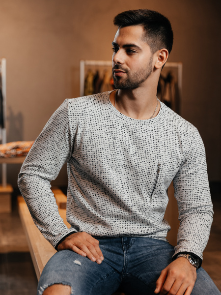 Свитшот "Серый в крапинку"