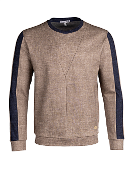 Свитшот "Бежевый со вставками"