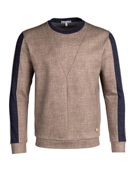 Свитшот "Бежевый со вставками"