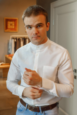 Рубашка "Белая с полосками"