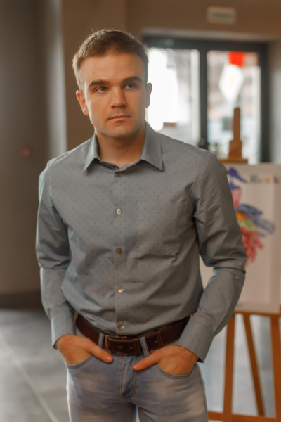 Рубашка "Серо-голубая"