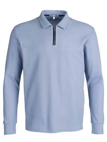 Поло "Голубое длинный рукав"