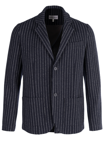 Пиджак "Темно-синий в серую полоску"