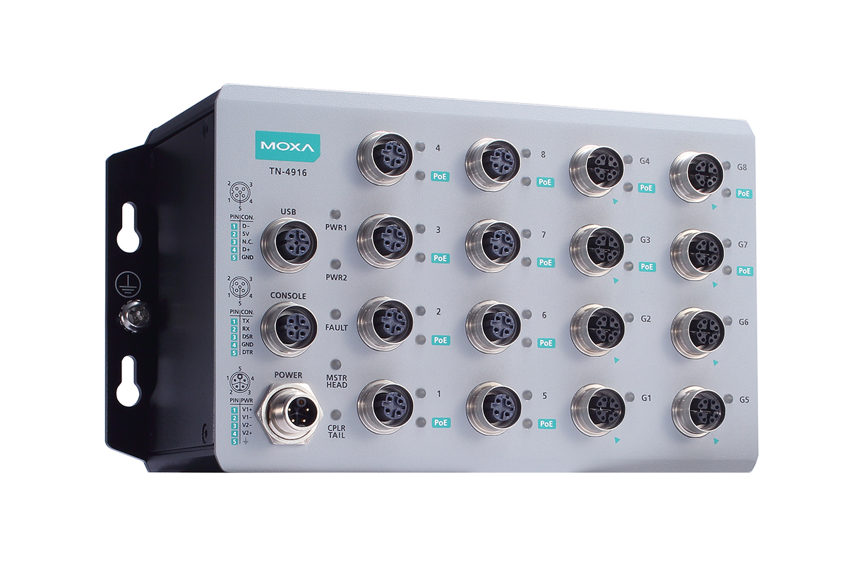 Moxa TN-4916-ETBN-F-8PoE-4GPoE-4GTXBP-WV-CT-T