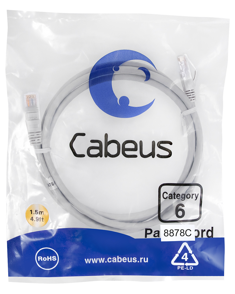 Cabeus PC-UTP-RJ45-Cat.6-1.5m-LSZH