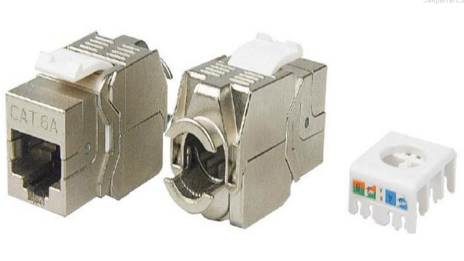 Hyperline KJ8-8P8C-C6A-180-TLS-SH-F-WH