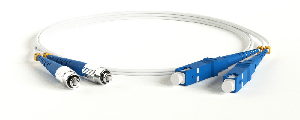 Hyperline FC-D2-9A1-FC/UR-SC/UR-H-3M-LSZH-WH