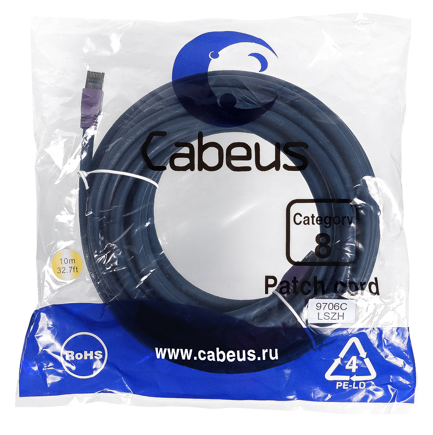 Cabeus PC-SSTP-RJ45-Cat.8-10m-LSZH