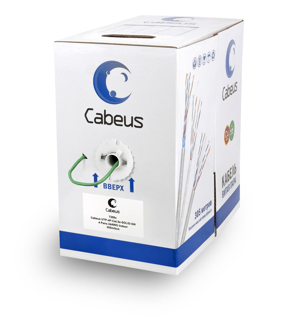 Cabeus UTP-4P-Cat.5e-SOLID-GN