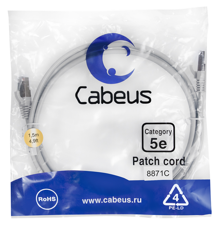 Cabeus PC-FTP-RJ45-Cat.5e-1.5m-LSZH