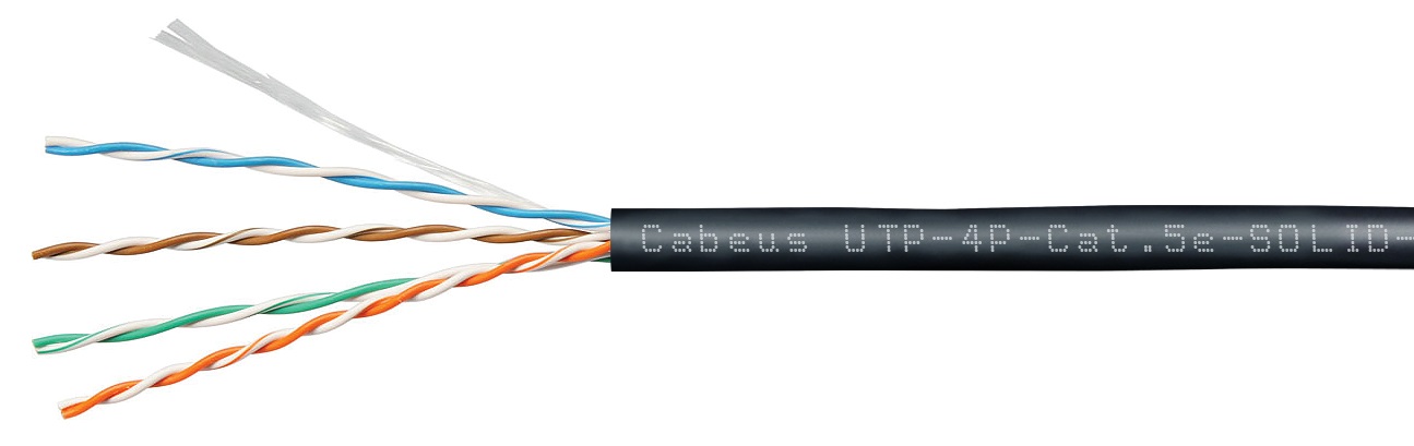 Cabeus UTP-4P-Cat.5e-SOLID-OUT-PE-UV-25