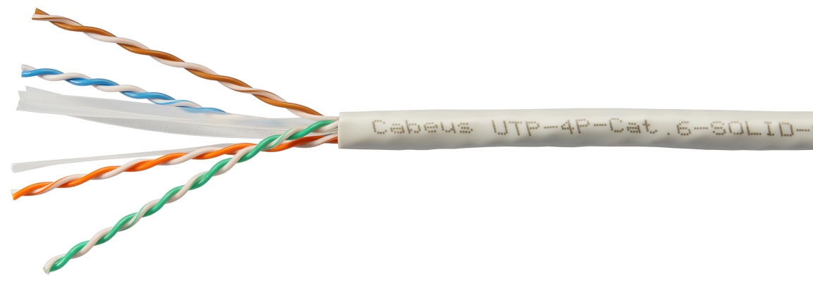Cabeus UTP-4P-Cat.6-SOLID-LSZH-GY-20