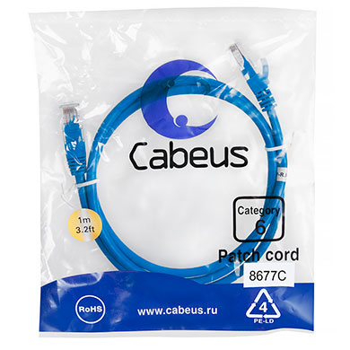Cabeus PC-UTP-RJ45-Cat.6-1m-BL