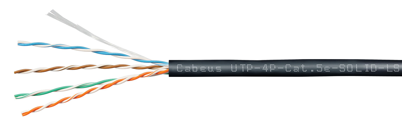 Cabeus UTP-4P-Cat.5e-SOLID-LSZH-BK-20