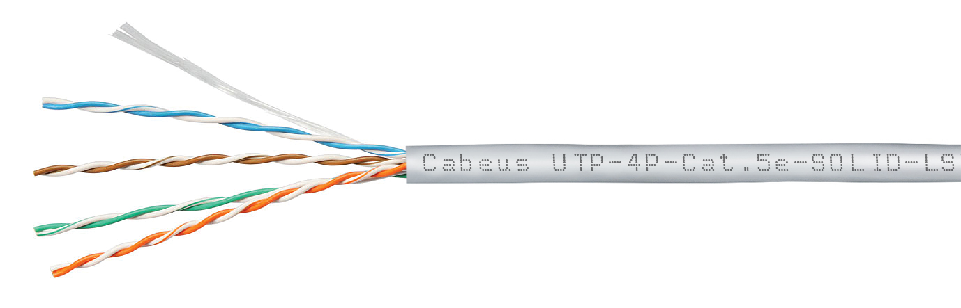 Cabeus UTP-4P-Cat.5e-SOLID-LSZH-GY-20