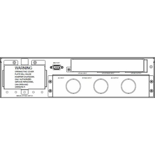 Delta Electronics Модуль внешнего ручного байпаса RT-Series 15-20 kVA PDB1329A320035